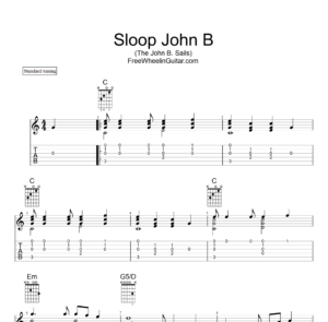 Sloop John B - Solo Guitar Tab