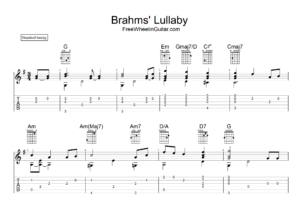 Brahms' Lullaby - Solo Guitar Tab