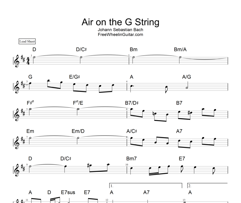Air on the G String - Sheet Music 