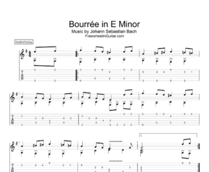 Bourrée - Solo Guitar Tab