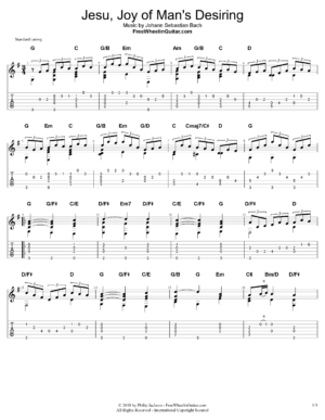 Jesu, Joy of Man's Desiring TAB