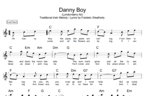 Danny Boy Lead Sheet PDF