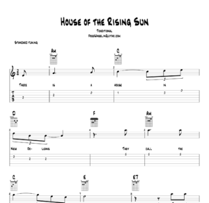 House of the Rising Sun - Chords & melody