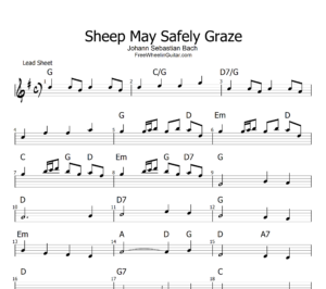 Sheep May Safely Graze - Lead Sheet with Chords