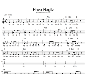 Hava Nagila - lead sheet