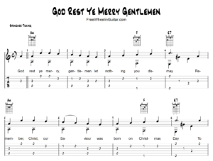 God Rest Ye Merry Gentlemen - Fingerstyle Guitar Tab