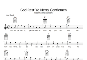 God Rest Ye Merry Gentlemen lead sheet chords