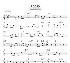 Arioso Bach Sheet Music chords