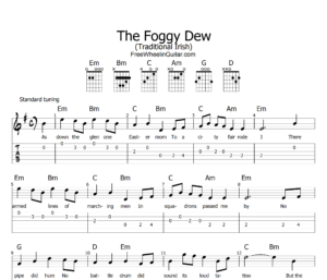 The Foggy Dew - Guitar Tab