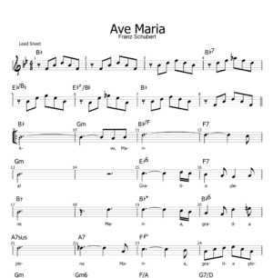 Ave Maria Sheet Music Lead Sheet in Bb