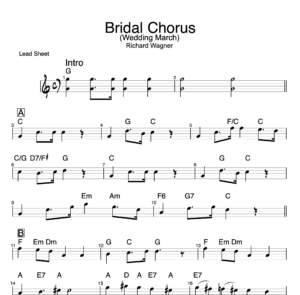 Bridal Chorus - lead sheet