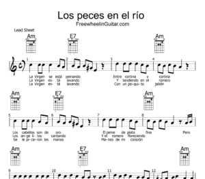 Los peces en el río - Lead Sheet (Am)