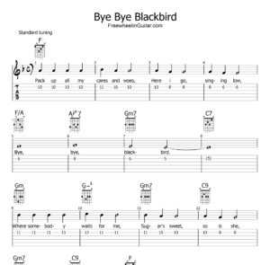 Bye Bye Blackbird - Guitar Tab