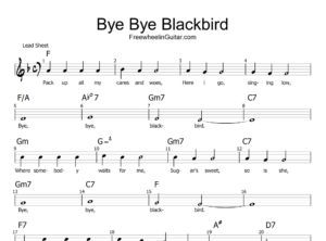 Bye Bye Blackbird - Sheet Music