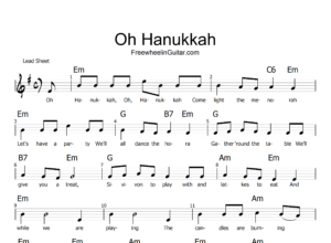 Oh Hanukkah lead sheet