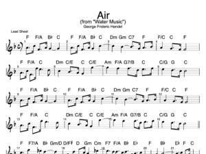 Air from Water Music - Lead Sheet - PDF Sheet Music