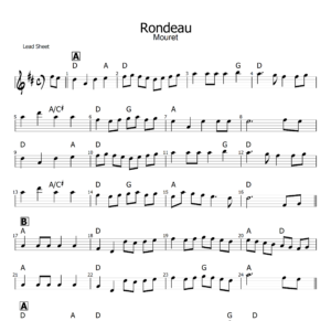 Rondeau (Mouret) - Lead Sheet - PDF Sheet Music