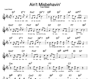 Ain't Misbehavin' - Lead Sheet (Eb)