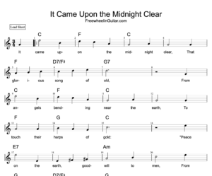It Came Upon the Midnight Clear - Lead Sheet