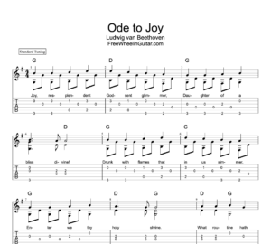 Ode to Joy - Fingerstyle Guitar Tab