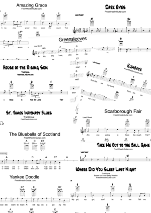 traditionals lead sheets