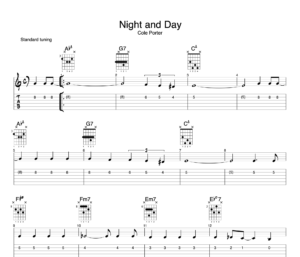 Night and Day - chords and melody